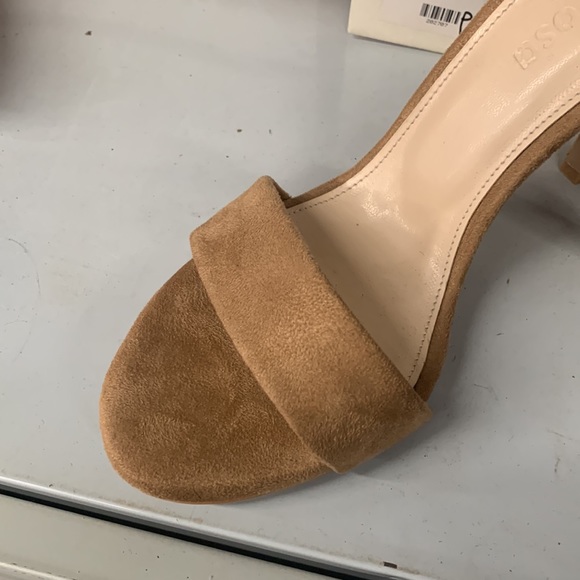 Open Toe High Heel Stiletto Sandals in Brown Faux Suede, Women’s - Picture 4 of 11